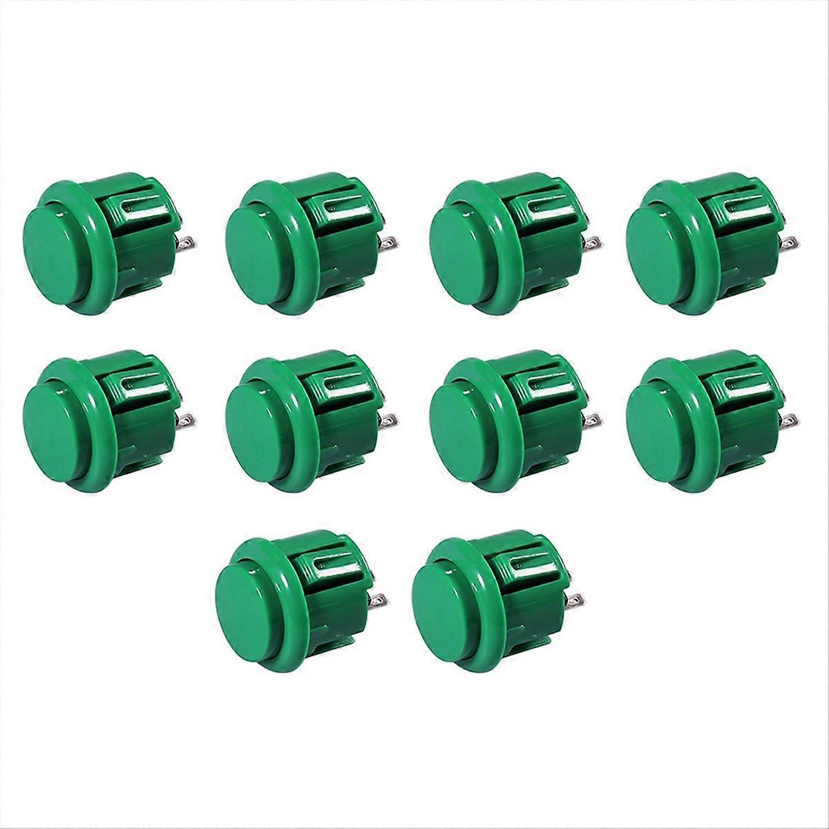10 Pcs Arcade Buttons 24Mm Responsive Arcade Buttons Green