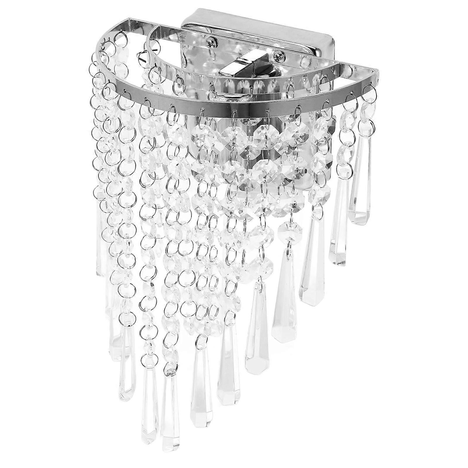 Crystal Semi Circular Wall Lights for Decoration Modern Silver Design