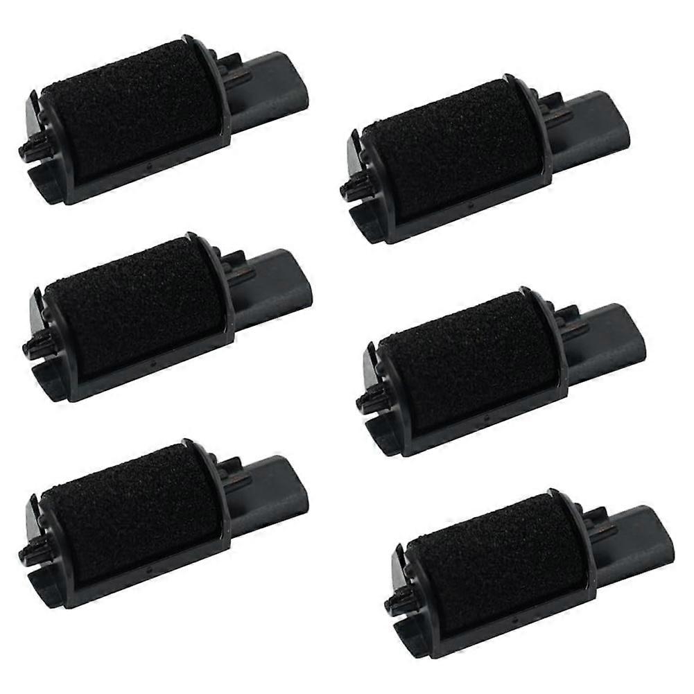6pcs IR-40 Ink Roller for Casio, Sharp, Epson, Aurora, Monroe - Black Ink Replacement Ribbons