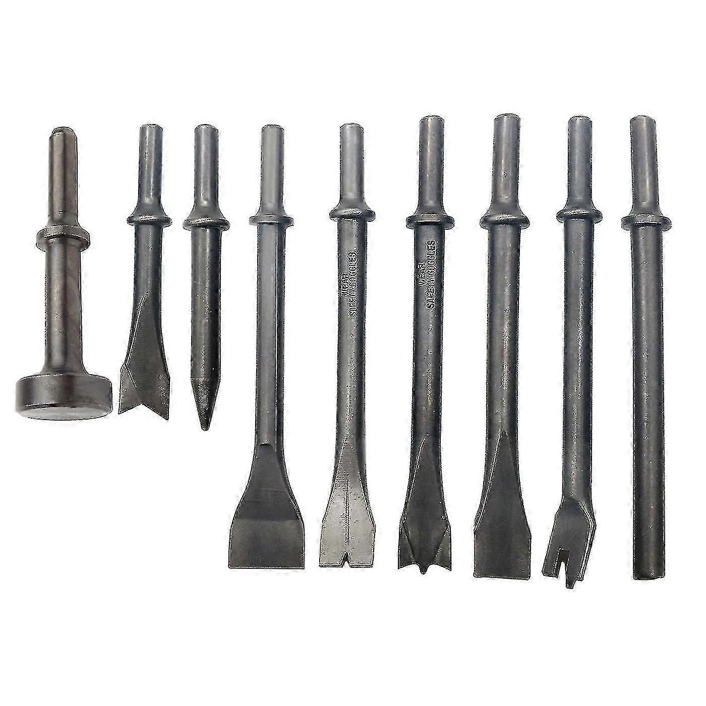 Conjunto de 9 peças de lixadeira pneumática com martelo pneumático e cinzel