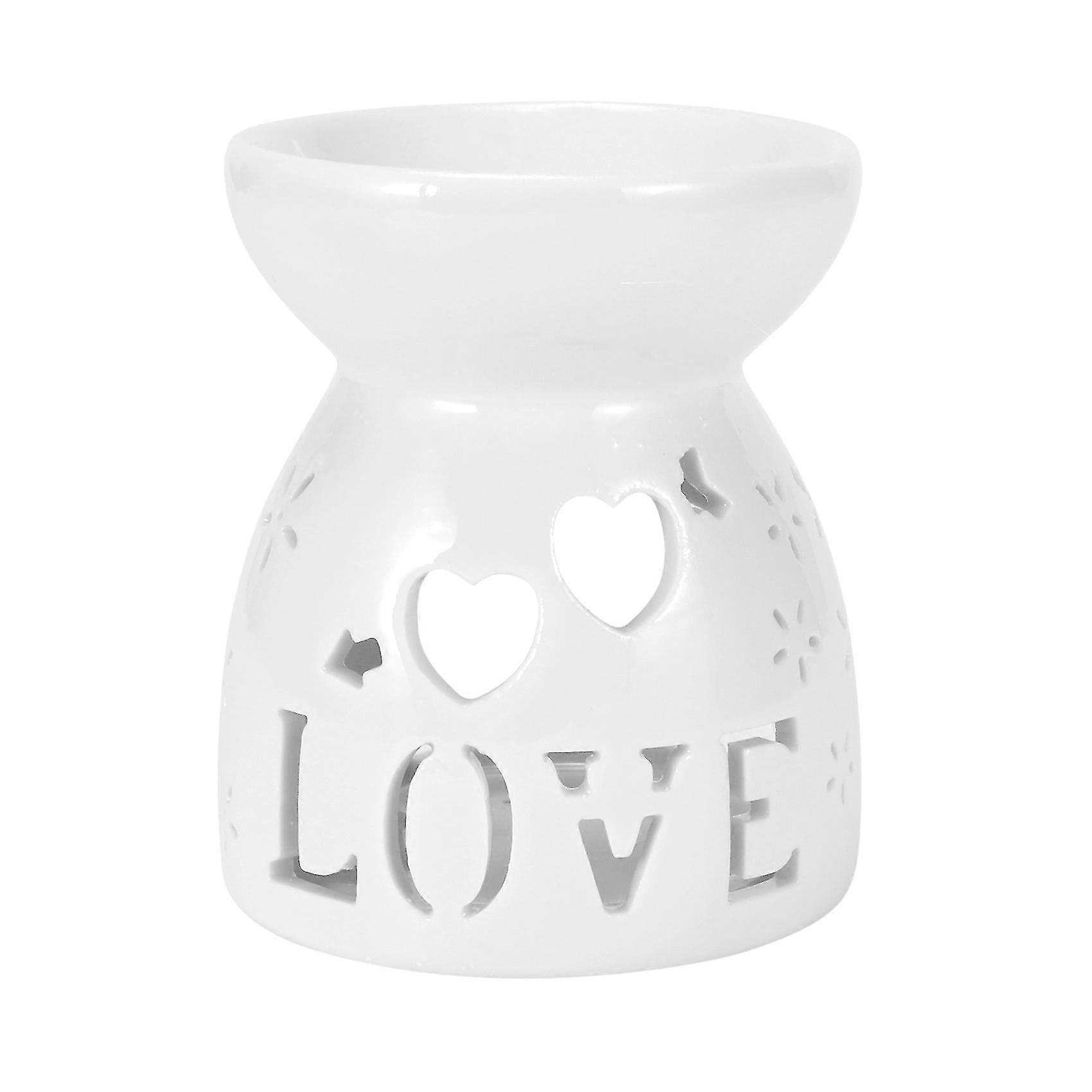 Ceramic Diffuser Candle Ceramic Burning Essential Oils Diffusers Aromatic Lamp -love