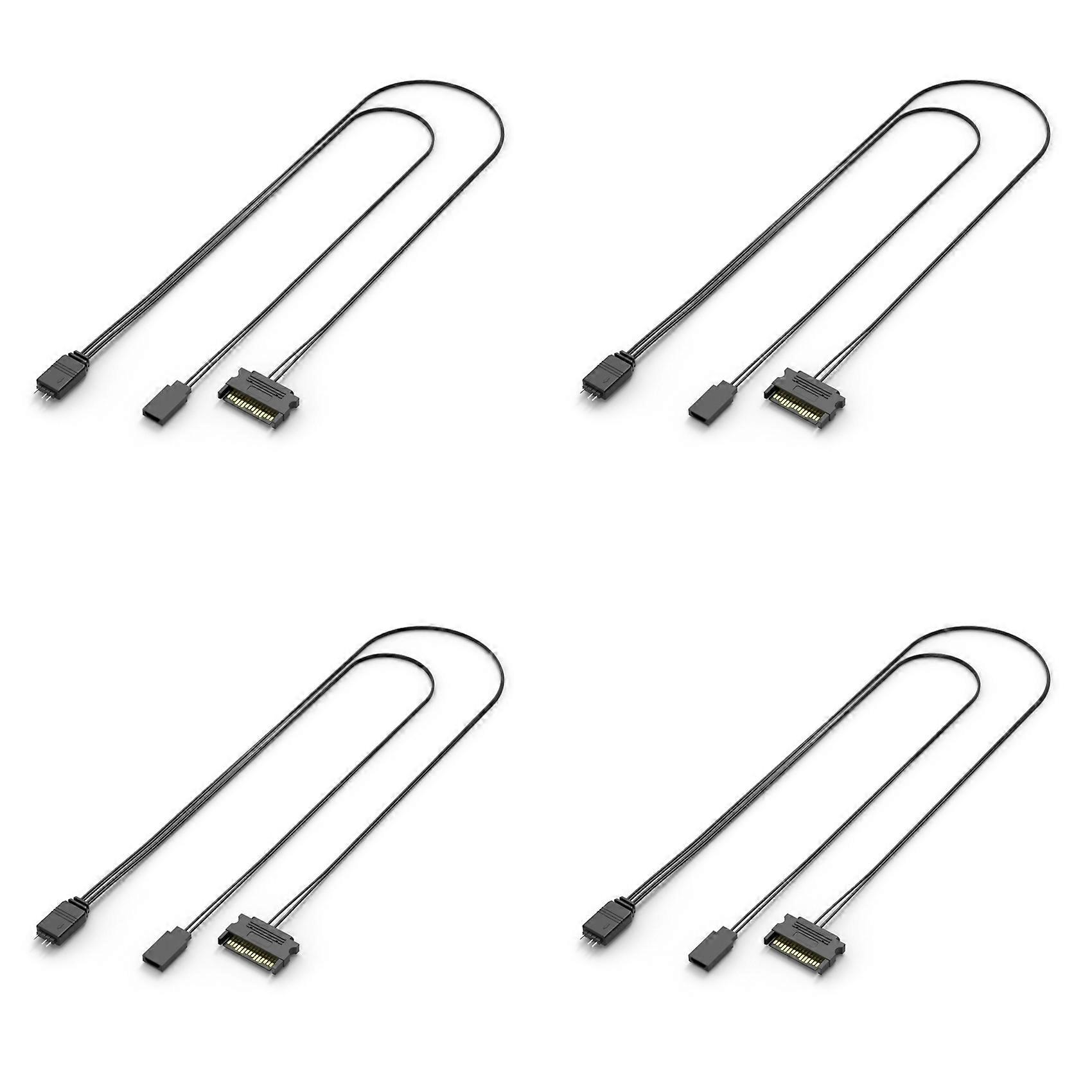 4X Computer ARGB Controller PC Case RESET Control Sata to ARGB Reset Power Cable PC 5V 3Pin Lighting Controller Black