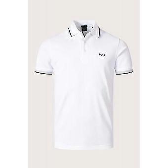 Hugo Boss för män | 50469055 Paddy Vanlig Bomull Piké Piké Under krage Logo T-shirt