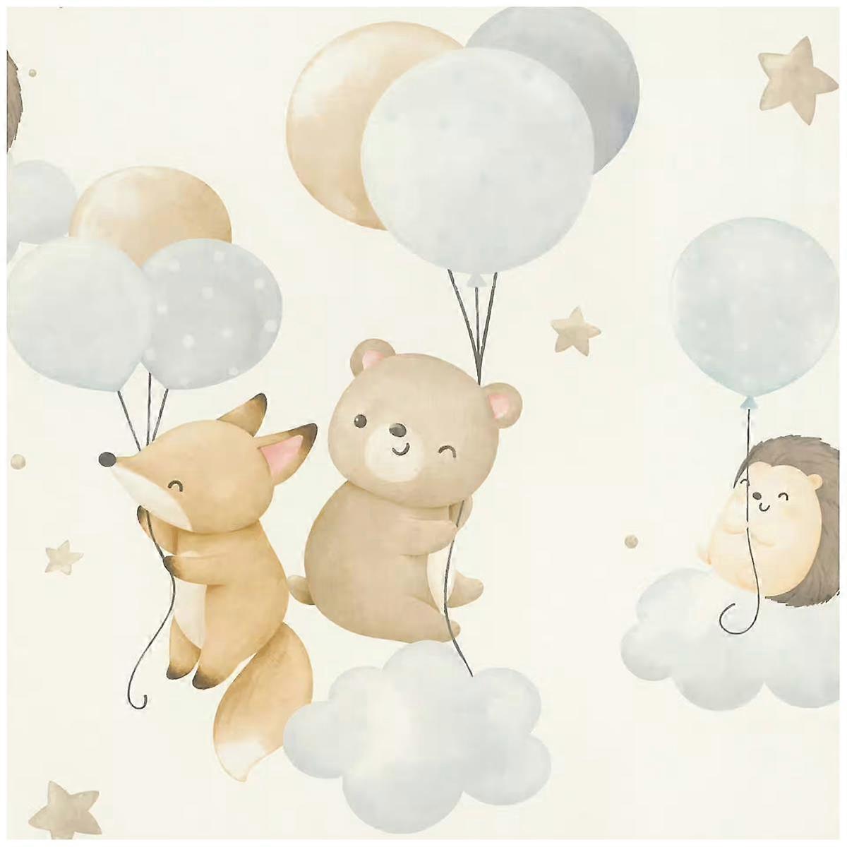 Kids World Balloons Blue Wallpaper