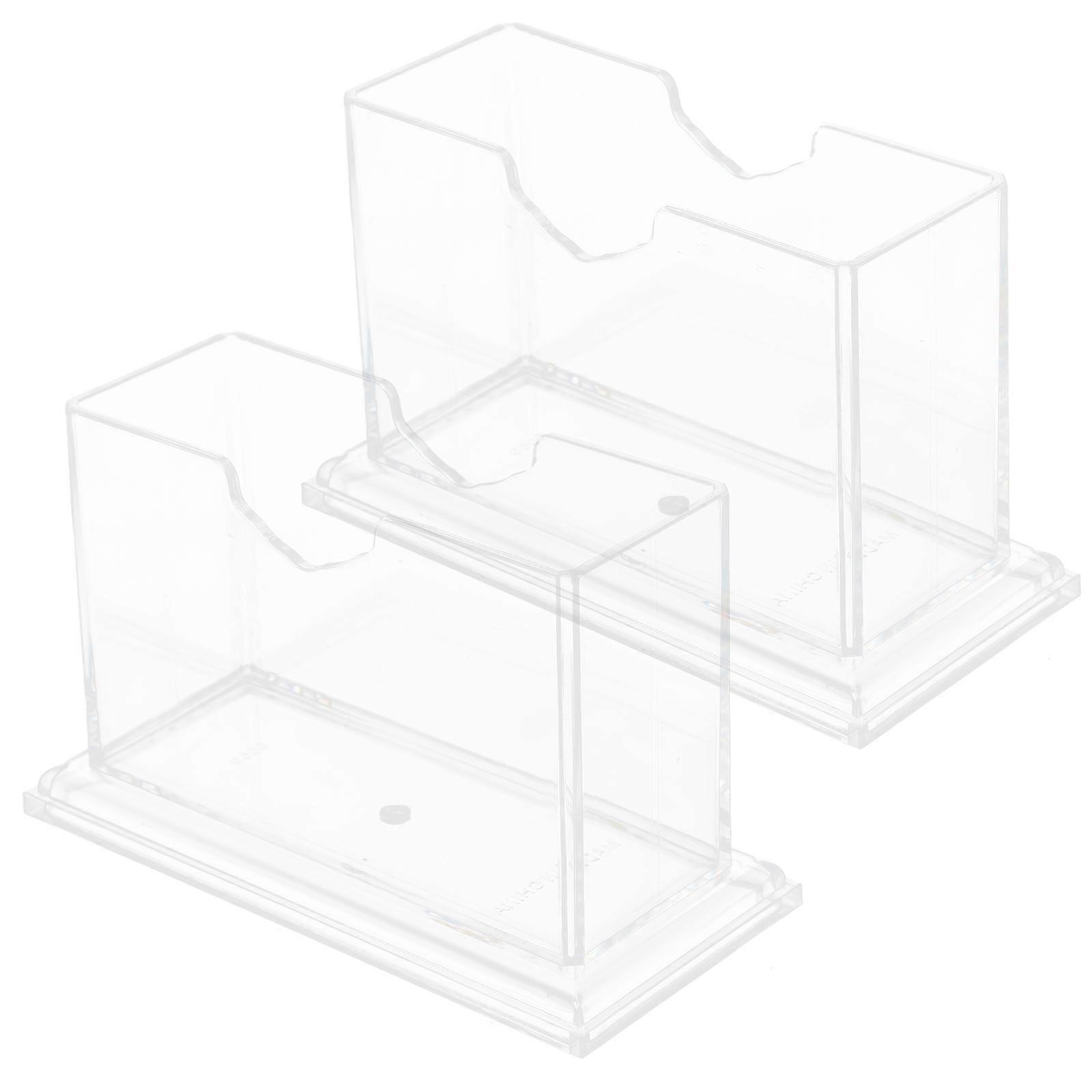 Acrylic Napkin Case Tissue Storage Box for Storage 2Pcs Transparent