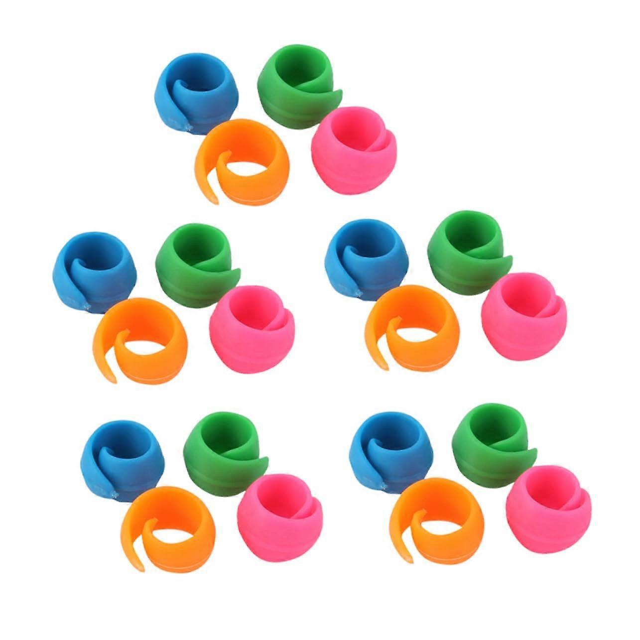 Memory Silicone Bobbin Holder Clips Set 20pcs for Tangle Thread Spool Organization
