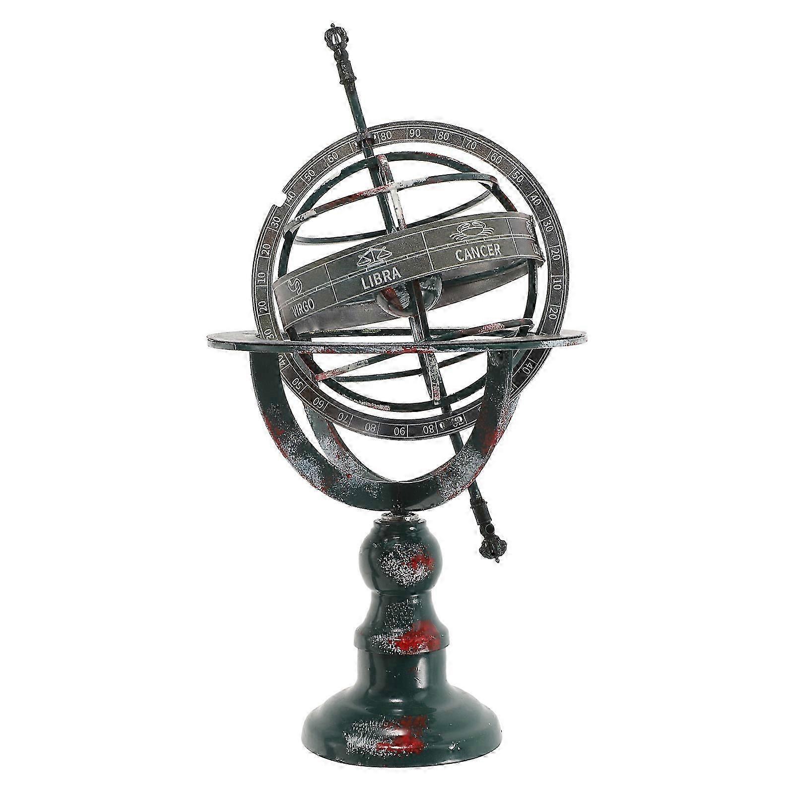 Tabletop Globe Iron Globe for Decoration Featuring Rotation