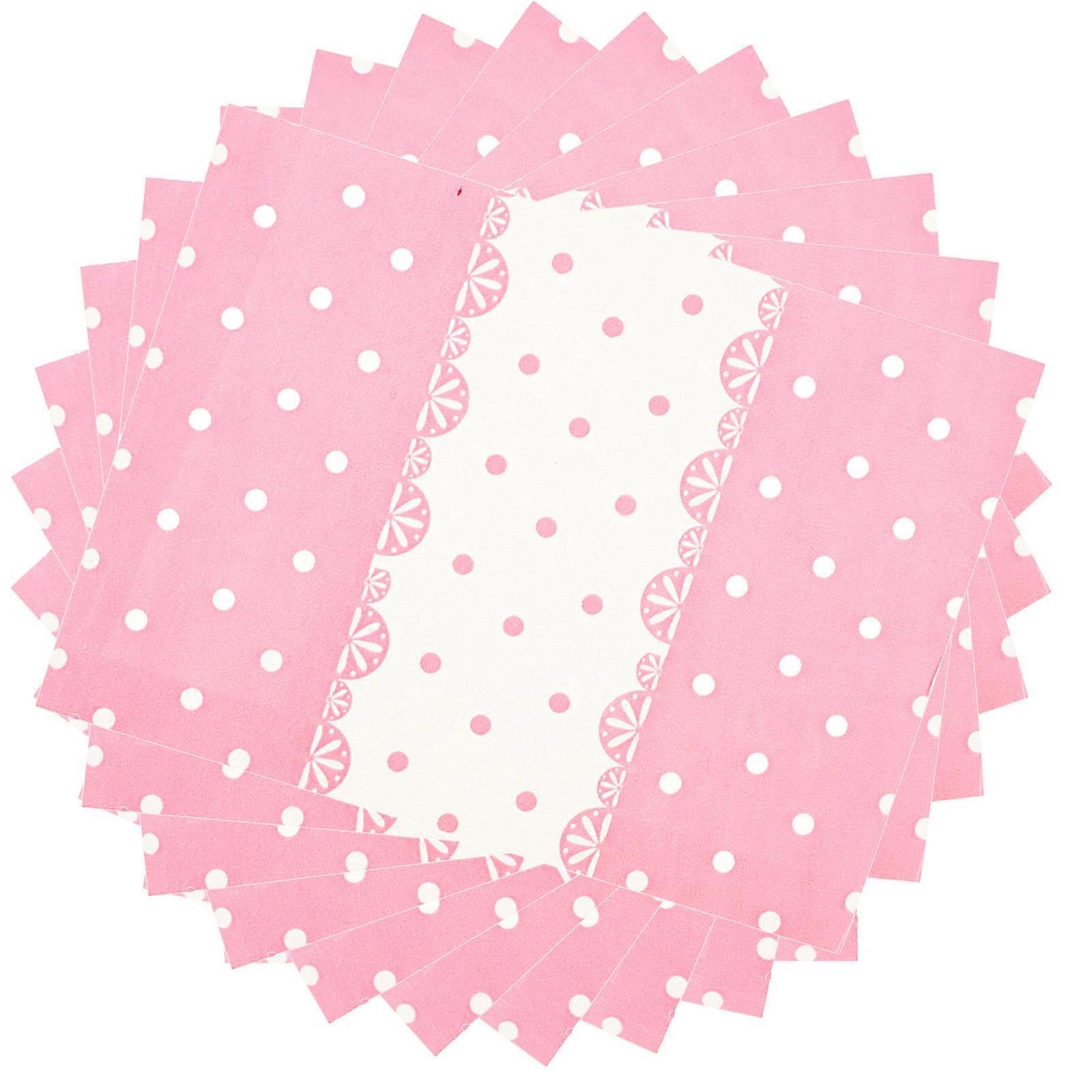 Candy Paper Wrapping Sheets for Dot-Themed Packaging Pink 500 Sheets