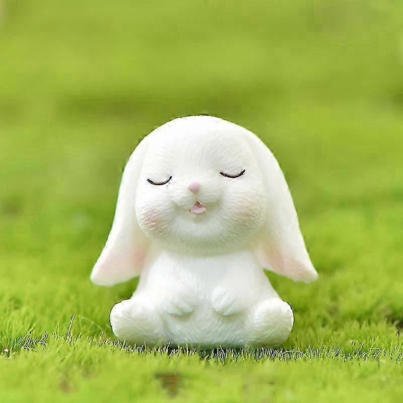 Mini Easter Decor Hare Animal Figurine Resin Craft