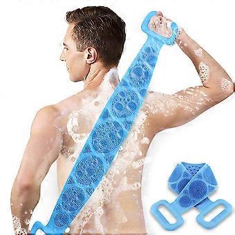 Silicone Back Scrubber for Shower, Silicone Bath Body Brush with Ergonomic Handle for Full Body Massage & Cleansing & Exfoliating Body Washer,
