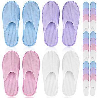 12 paires de chaussures de maison invités pantoufles jetables pantoufles de maison jetables pour invité