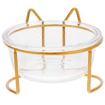 Gamelle en verre pour chat avec support incliné (1 pièce)