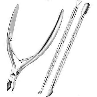 Cuticle Trimmer Cuticle Remover with Cuticle Pusher,  Professional Stainless