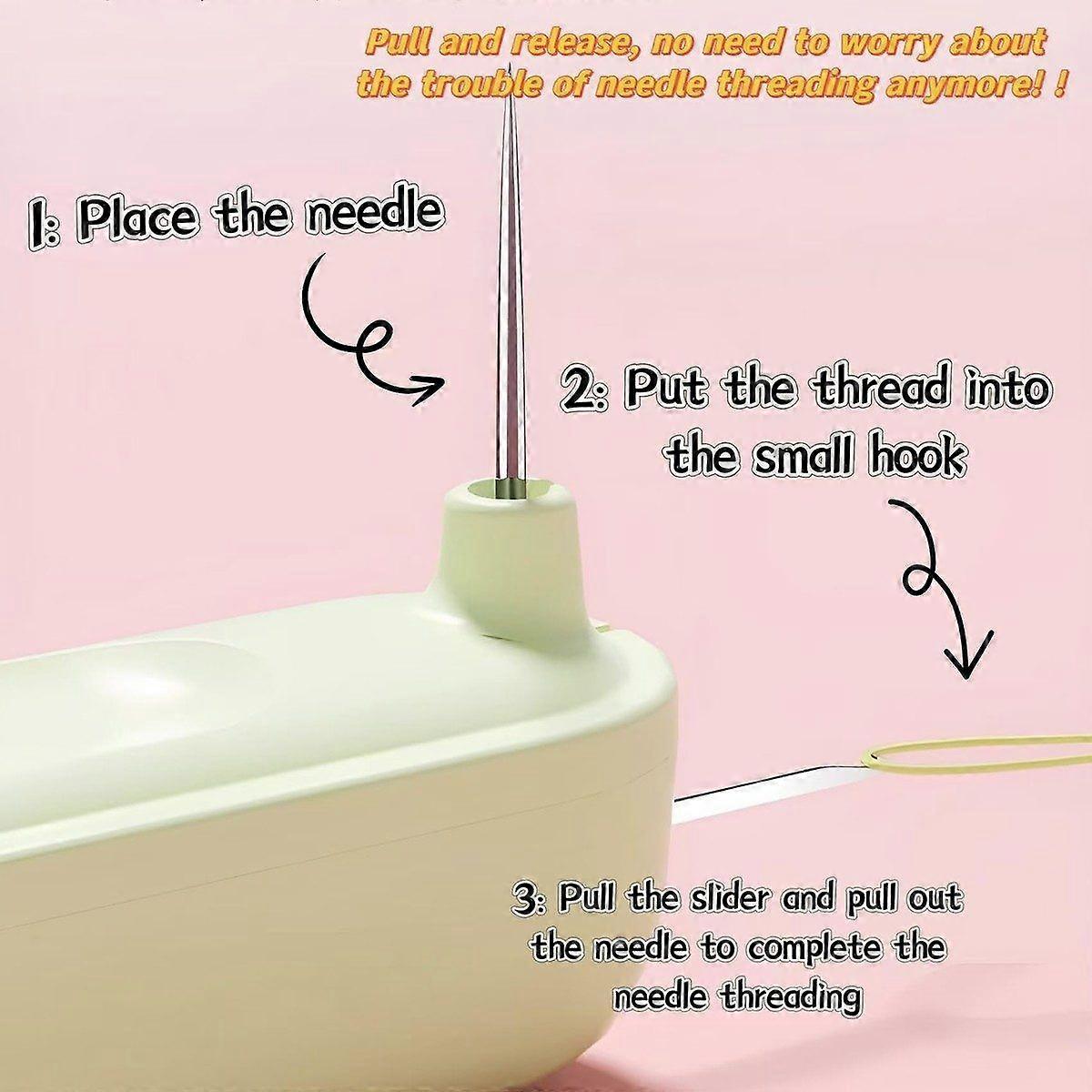 2-in-1 Automatic Needle Threader & Seam Ripper - Effortless Sewing Tool for Quick Repairs & Crafting!