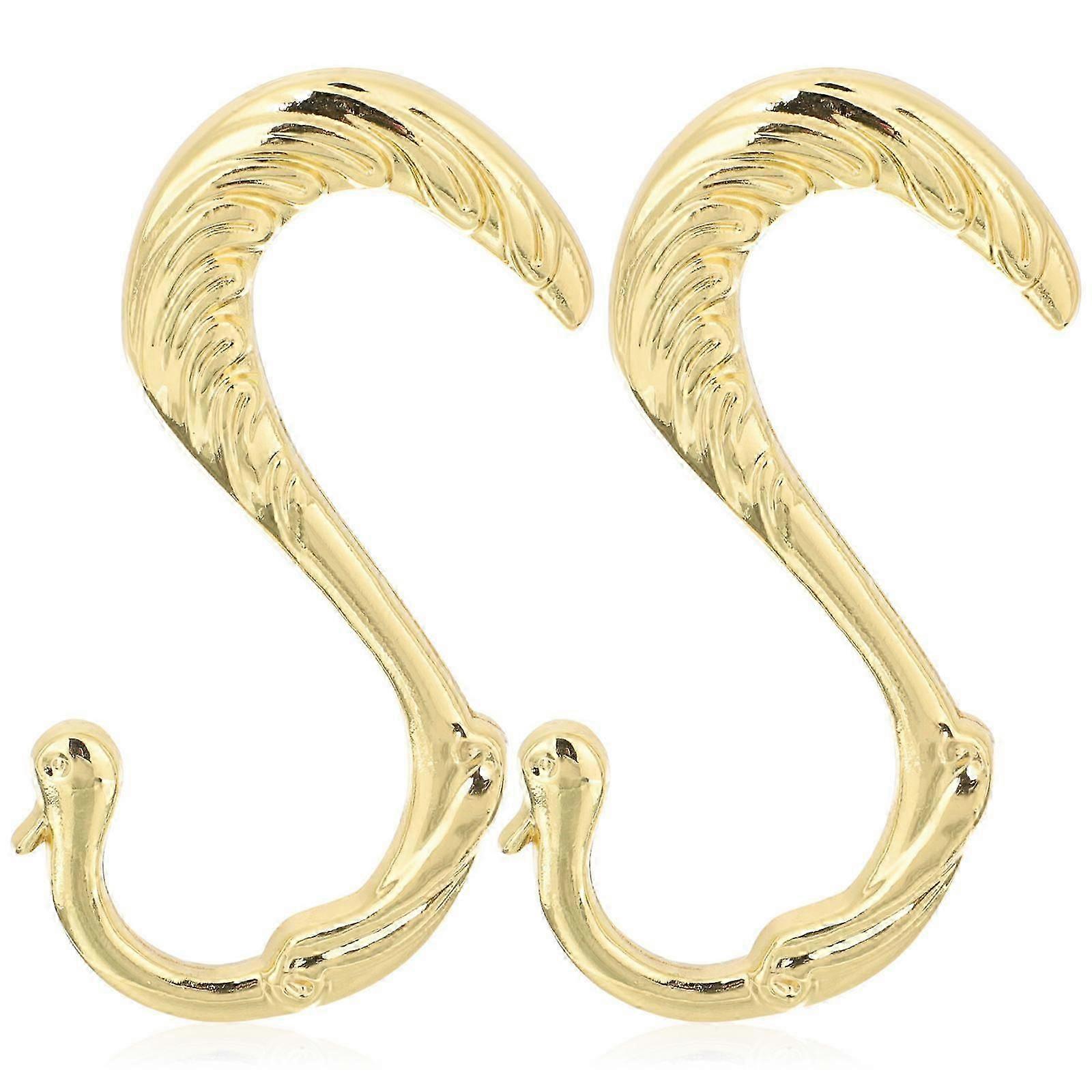 Metal Hanger Hooks for Connecting Clothes Efficiently 2Pcs Set