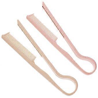 V-Shaped Combs 2pcs Plastic Straightening Hair Clip Comb Hairdressing Styling Comb Hair Parting Tool for Women Hair Salon
