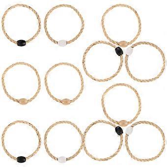 12kpl puutarha Ring Game Ring Toss Carnival Game Ring Toss Blocks Carnival Rings Rope Ring Toss Game Set lapsille ja aikuisille Outdoor Ring Ting Lelut 