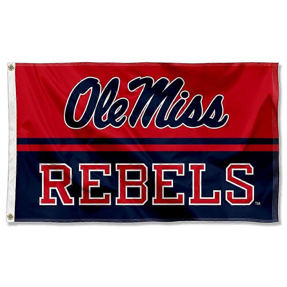 Ole Miss Block Panel Flag QD0269