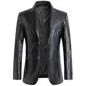 Leather Blazer For Men, Casual Men's Leather Jacket Coats