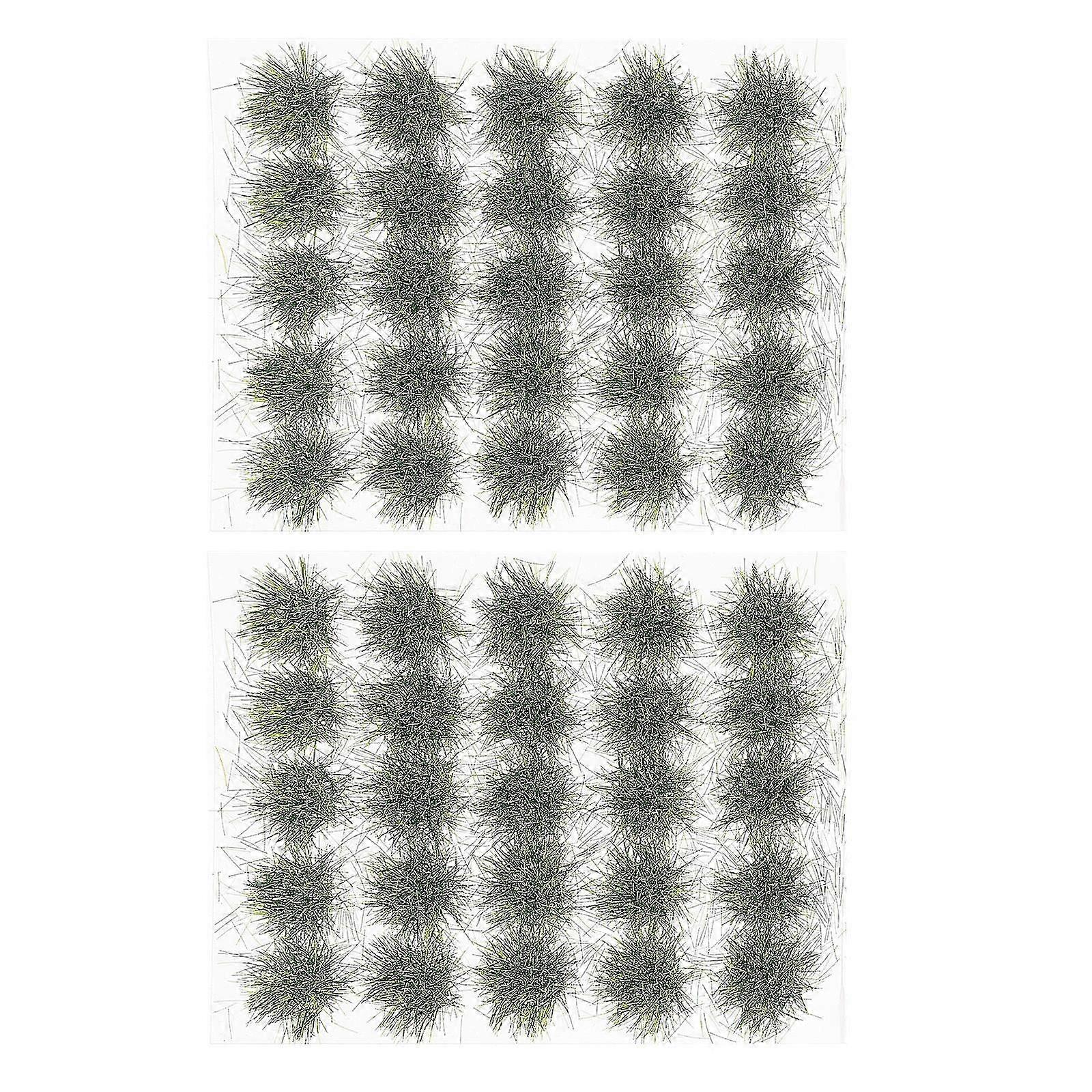 Simulation Grass Cluster Resin Model for Sand Table Decoration, 50pcs/Box