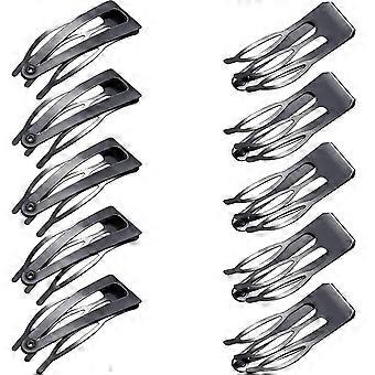 24 pezzi clip per capelli a doppia impugnatura clip per capelli in metallo clip per capelli mollette per capelli, forniture per saloni (ferro nero)-buono