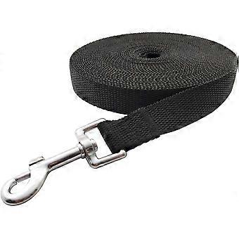 Nylon Training Dog Leash For Small Medium Large Dogs, 10Ft 15Ft 20Ft 30Ft Long Leash Dog/Puppy Lead-9M*2.5Cm Black