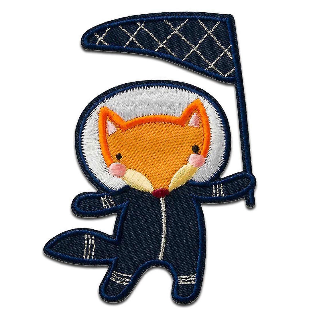 Patch / Strykmärke - Space Fox Flaggdräkt Rymden Galaxy Yttre rymden - Patch