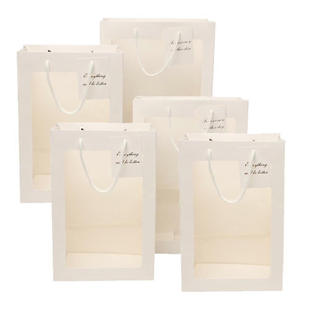 Flower Packaging Bag Handheld for Storage 5Pcs Portable Gift