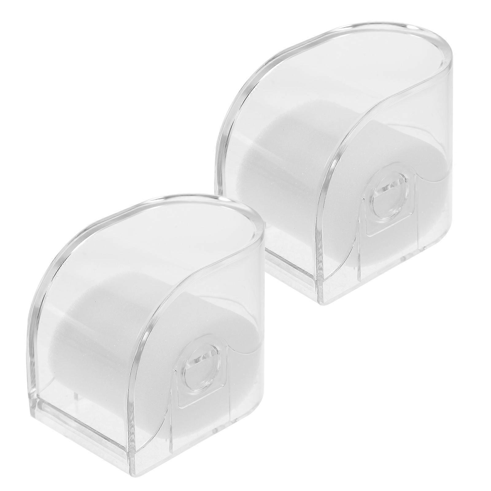 2pcs Transparent Watch Boxes Watch Boxes Plastic Watch Display Storage Boxes