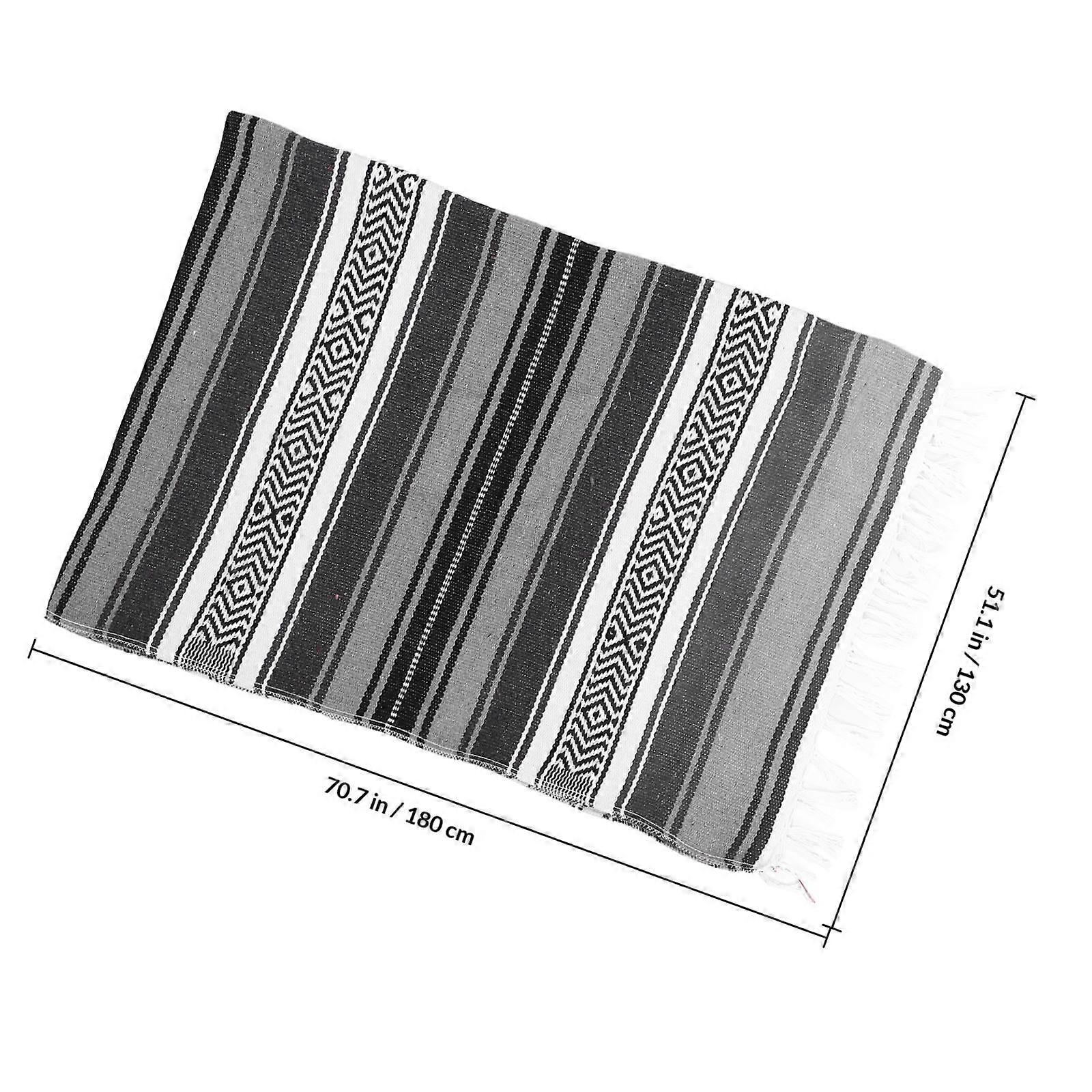 Tapis de yoga tissé gris Cape Mexican mélangé, 1 pièce, pour la maison