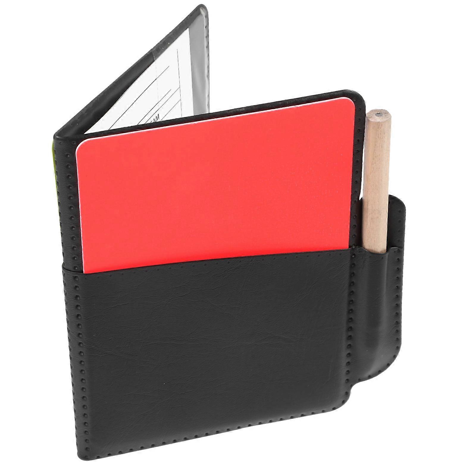 4Sets Portable Soccer Referee Wallet Kit with Pencil Multi-Function Cards