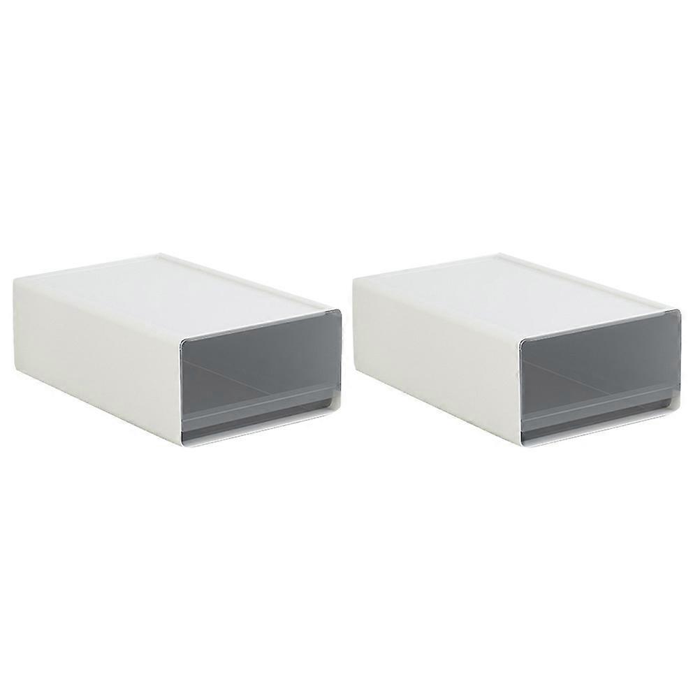 Visible Drawer-Type Storage Box for Efficient Storage 2Pcs Desktop Organization