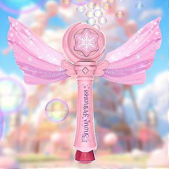 Prinsesse Magic Bubble Wand, Bubble Wands for Kids Girls, LED Light &; Music Bubble Machine, Utendørs Party Birthday Leker for småbarn Gift