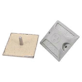 2pcs Reflective Driveway Markers Aluminum Spike Reflectors compatible with Outdoor Sports Enhancing Safety Visibility On Paths And Roads
