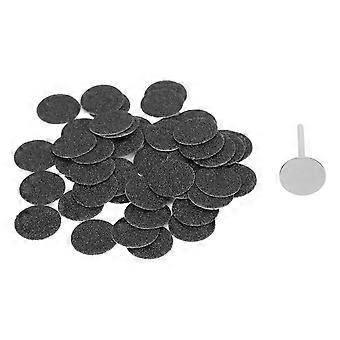 Lot de 50 disques de papier de verre pour enlever les callosits lectriques, accessoire de remplacement pour outil de pdicure avec tige de 15 mm