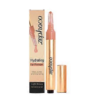 Zephoco Light Moisturizing Lip Pen (Lichtbruin) Gladde en makkelijk aan te brengen Lipstick met contourmist, soft focus, ademend