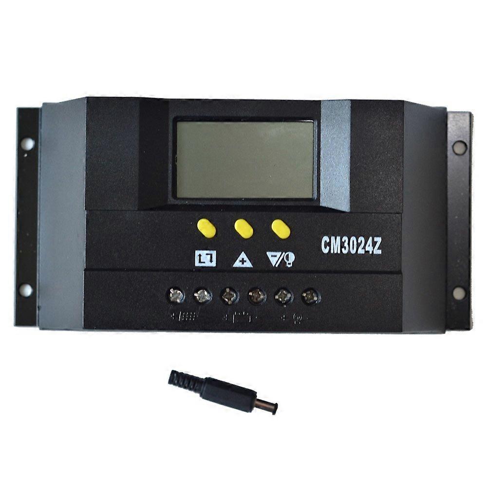 30A Solar Charge Controller with LCD Display and Programmable Light Timer for 12V 24V Systems