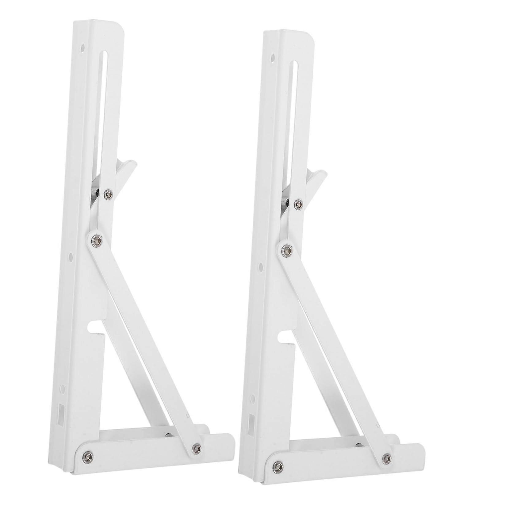 2pcs Heavy Duty Folding Table Brackets for Wall Mount Shelves, SpaceSaving Fold Down Design