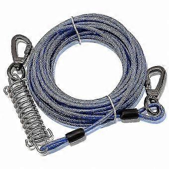 Yard Running for Large Dogs: Heavy Duty Dog Runner & Cable Lead, 6mm x 32ft in Blue