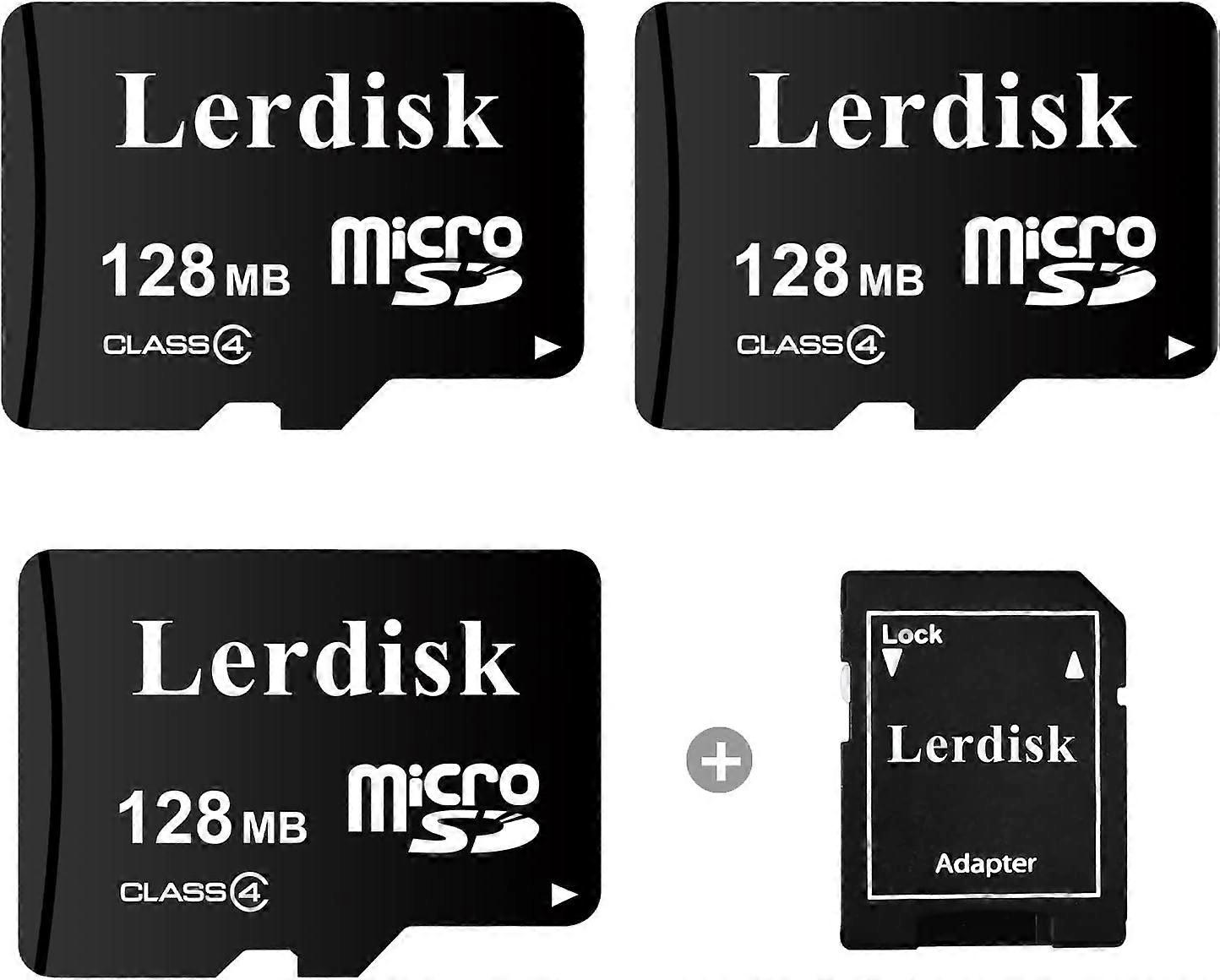 3-Pack 2GB Micro SD Card Bulk Class 6 with SD Adapter