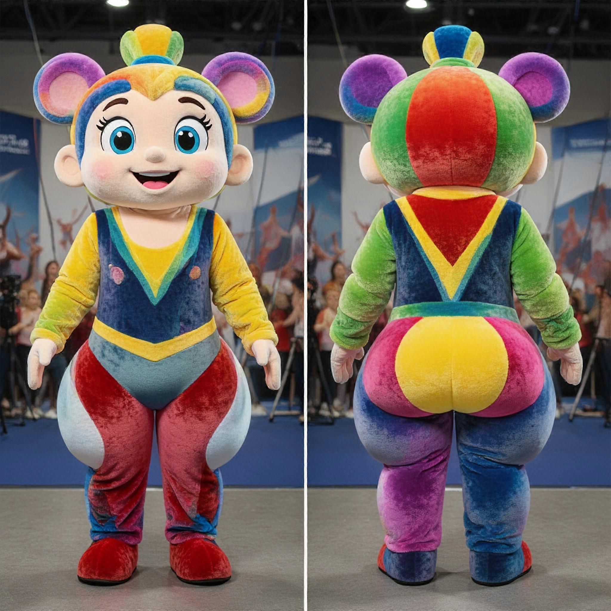 MASTICOT Navy Detailed Trapeze Artist Mascot