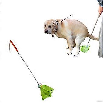 INF Teleskop-Hundekotschaufel für große Hunde mit 45 biologisch abbaubaren Beuteln, ABS, freihändig, kein Bücken erforderlich