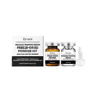 Sunless Tanning Freeze-Dried Powder & Serum Kit Natural Bronzed Skin Tone Moisturizing Self-Tanning Set for Face Body No Sun Exposure Daily Use-WHBYV