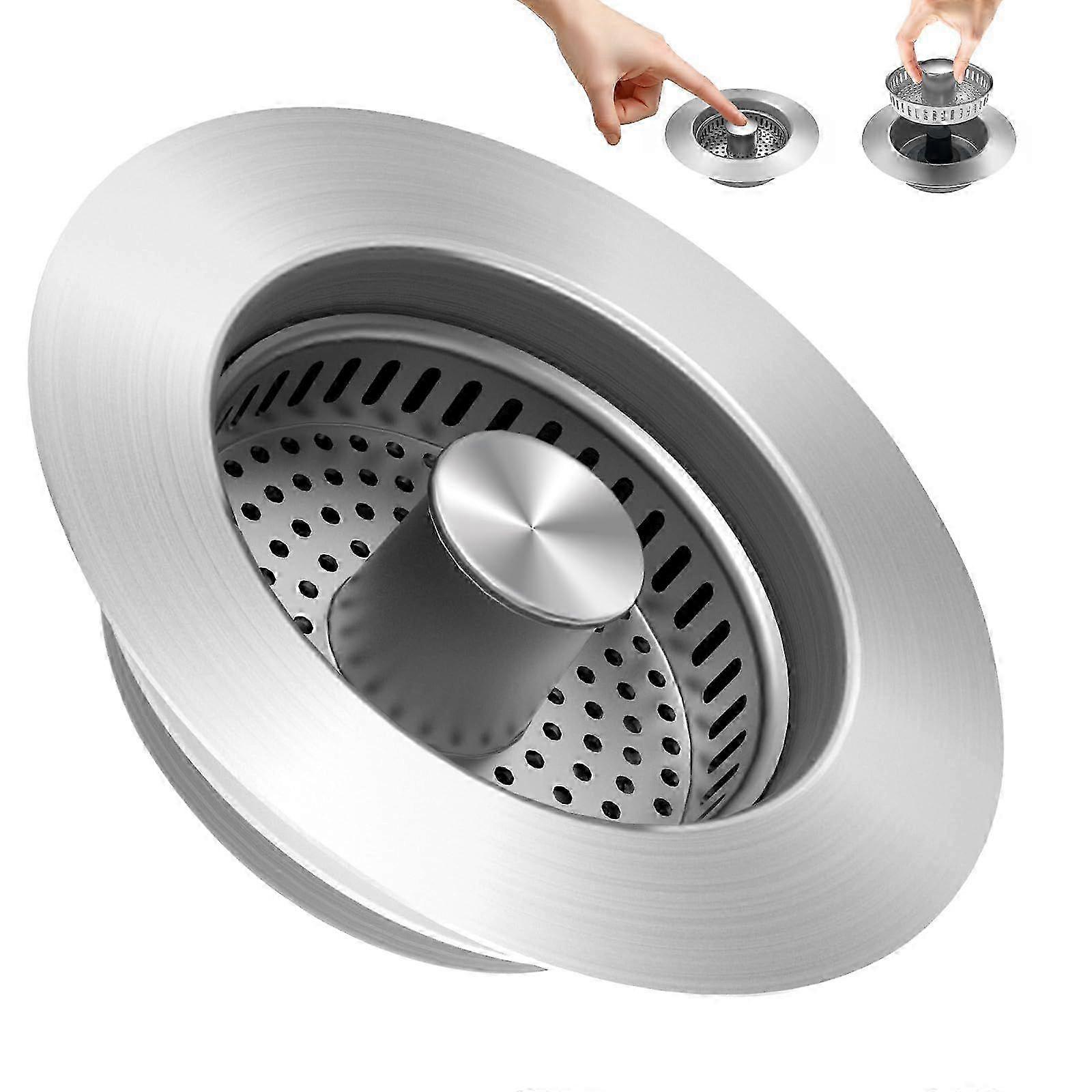 Stainless Steel 3-Function Sink Drain Filter