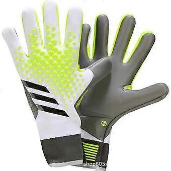 Soccer Goalkeeper Gloves Goalie Training Gloves Strong Grip Anti-Slip and Breathable for Adults and (White Grey,9) SDI