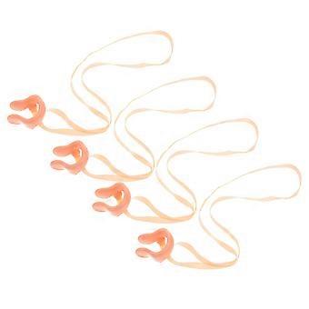 Silicone Nose Clip for Swimming Use 4Pcs Beige Nose Protection Accessory