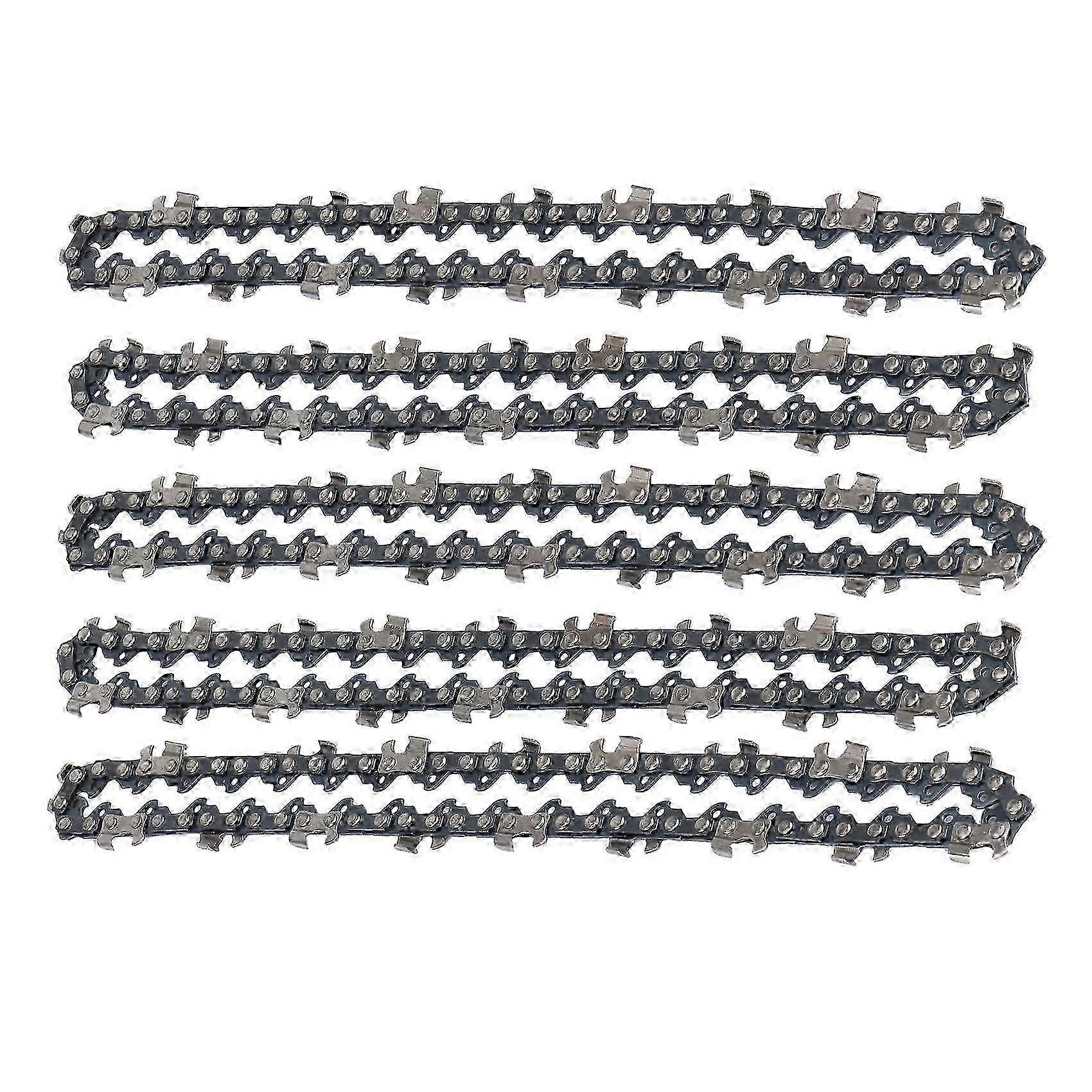 5 Pack 6 Inch Steel Replacement Chains for Mini Chainsaws, Fast Cutting, Durable, Smooth Operation