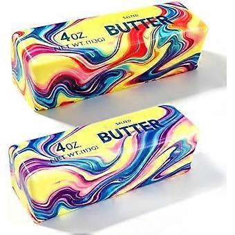 2 Packs Slow Rising Butter Squishy Squishies Butter Squeeze Toys Pack Sensory Stress Relief Soft & Stretchy Fidget Toy for Party Favors_Ryu