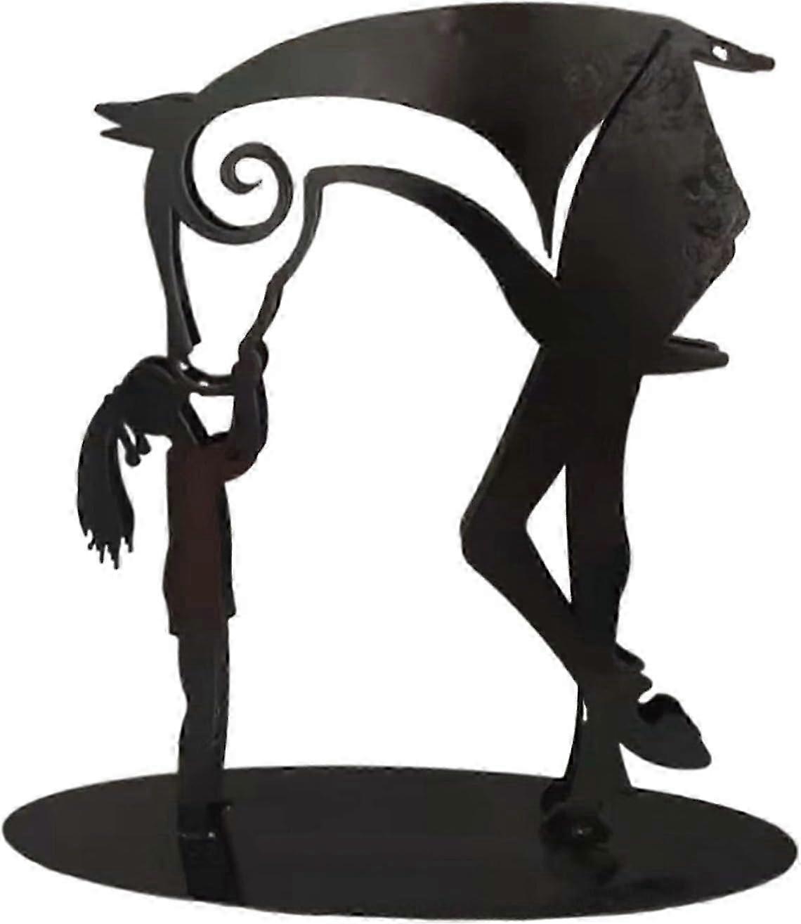 Rustic Metal Horse Sculpture Decor
