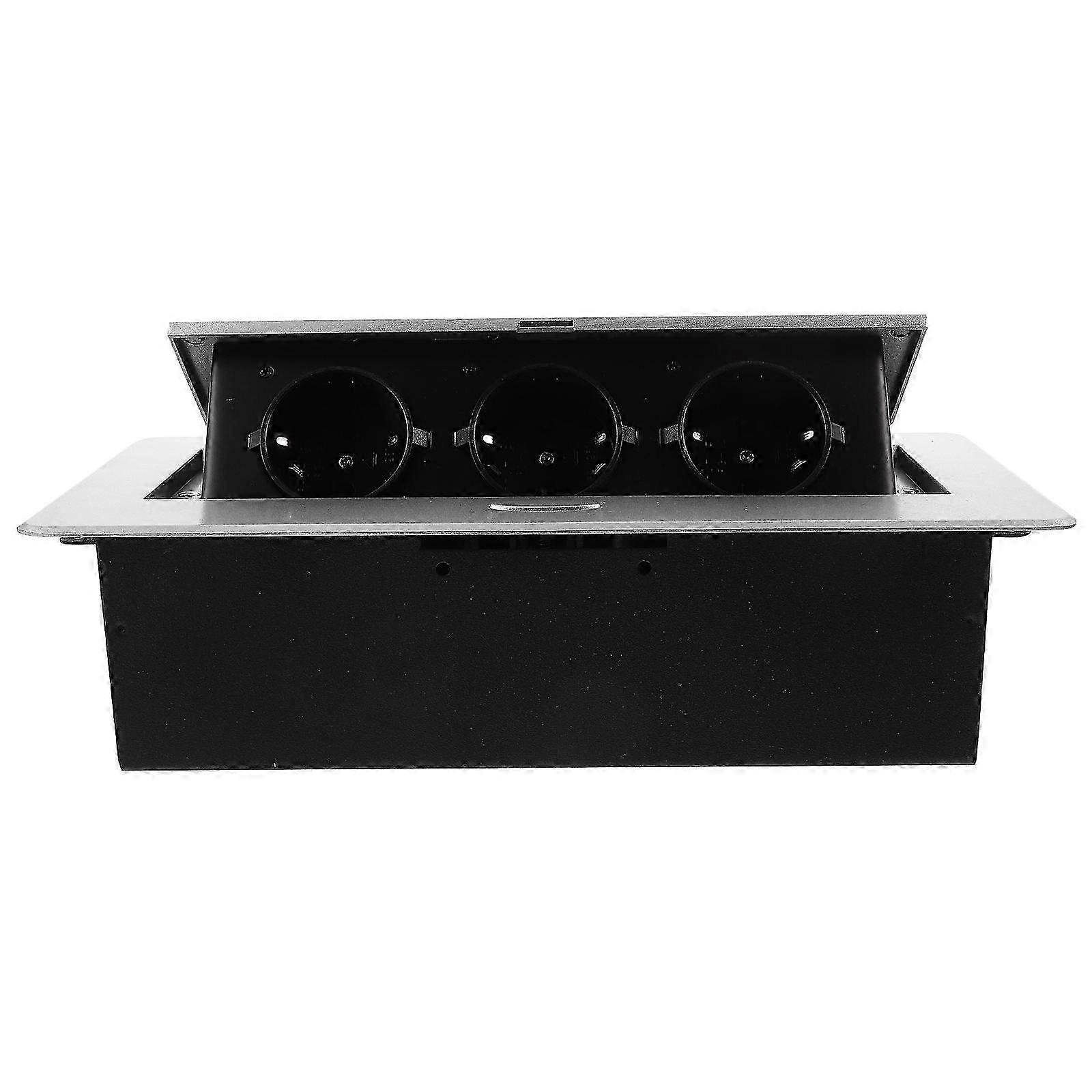 Damped Multimedia Outlet Socket Connection Box Desktop Up Socket compatible with Conference Room